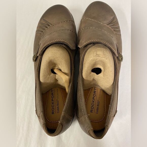 NEW Rockport Cobb Hill "Paulette" Slip-on Leather Flats Loafers 6 6W - Picture 7 of 9